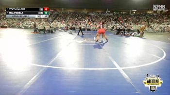 G5A-235 lbs Cons. Round 1 - Mya Padilla, COMANCHE (Girls) vs Cynthya Love, KIEFER (Girls)