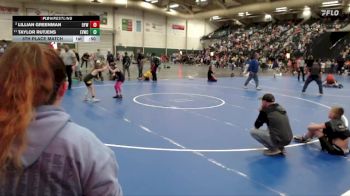 59-68 lbs 5th Place Match - Lillian Greenman, Ogallala Youth Wrestling vs Taylor Rutjens, Elkhorn Valley Wrestling Club,