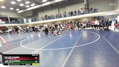 92 lbs 2nd Wrestleback (16 Team) - Line Nau Rarick, Westlake vs Mylzee Barber, Team Prestige