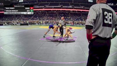 D4-175 lbs 3rd Place Match - Max Riney, Riverview Gabriel Richard vs Nolan Rowley, Bath