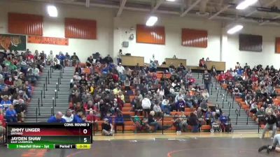 150 lbs Cons. Round 3 - Jayden Shaw, East Liverpool vs Jimmy Unger, Ontario