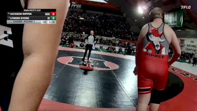 4A 285 lbs Champ. Round 1 - Jackson Rippee, Gooding vs Lynden Stone, Snake River
