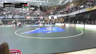 115 lbs Quarterfinal - Aubrey Miller, Burden-Central Hs vs Lennah Monts, Bennington HS