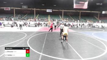 109 lbs Consi Of 4 - Jayden Strauss, Team Fox vs Zack Valdez, New Mexico Bad Boyz