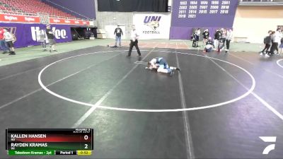 97-107 lbs Round 3 - Rayden Kramas, WI vs Kallen Hansen, ND