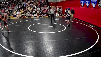 114 lbs Champ. Round 2 - Devin Blauser, River Valley Hs vs Caleb Pickrel, Meyersdale Area Hs