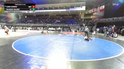 120 lbs Champ. Round 1 - Eliazar Valdez, Central Catholic vs Luke Harris, Whitney