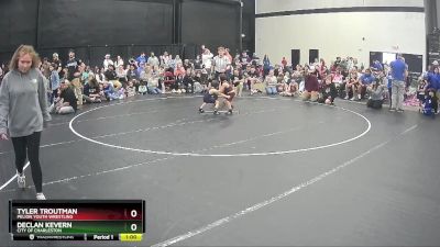 41 lbs Quarterfinal - Tyler Troutman, Pelion Youth Wrestling vs Declan Kevern, City Of Charleston