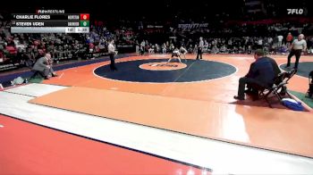 1A 106 lbs 1st Place Match - Steven Uden, Fithian (Oakwood) vs Charlie Flores, Hoopeston (H. Area)