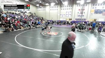 132 lbs Champ. Round 2 - Cooper Martin, Chattanoogan Christian vs Jackson Rinehart, Green Hills