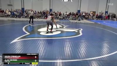 165 lbs Cons. Round 3 - Jalen Cornelius, Shenandoah University vs Alan DeVries, York (PA)