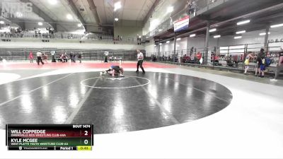 140 lbs Cons. Round 5 - Kyle McGee, West Platte Youth Wrestling Club-AA vs Will Coppedge, Owensville Kids Wrestling Club-AAA