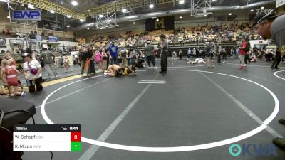 106 lbs Consolation - Weston Schopf, Lions Wrestling Academy vs Kingston Mixon, Midwest City Bombers Youth Wrestling Club