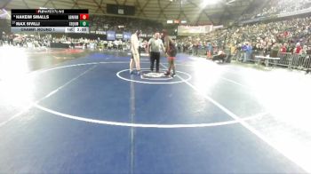Boys 2A 285 lbs Champ. Round 1 - Max Sivilli, Sequim vs Hakeim Smalls, Archbishop Murphy