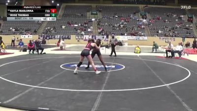 126 lbs Quarterfinal - Kayla Maslonka, Fort Campbell vs Rose Thomas, Conner