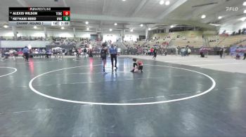 91 lbs Champ. Round 1 - Alexis Wilson, Maryville Wrestling vs Keyhani Reed, Wave Wrestling Club