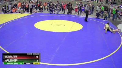 84 lbs Champ. Round 1 - Luke Drager, Cascade Mat Club vs Hayden Cate, Hi Desert Mat Club