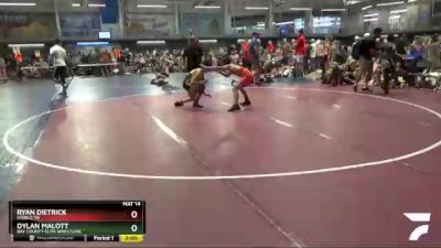 106 lbs Quarterfinal - Ryan Dietrick, Middle TN vs Dylan Malott, Bay County Elite Wrestling