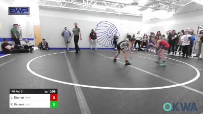 61 lbs Rr Rnd 3 - Lincoln Steiner, Mustang Bronco Wrestling Club vs Kapri Bruens, Carl Albert