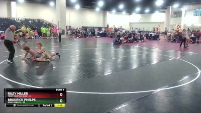 150 lbs Round 1 (6 Team) - Brodrick Phelps, Iowa Gables vs Riley Miller, Team Nauman Blue