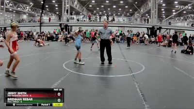 88 lbs Semis (4 Team) - Jimmy Smith, Mat Warriors White vs Brennan Rebar, Full Circle