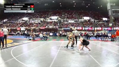 AA - 215 lbs Champ. Round 1 - Daniel Pederson, Glacier (Kalispell) vs Colby Reichenbach, Billings West