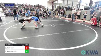 75 lbs Semifinal - Grayson Wolf, Wolfpak Wrestling vs Tucker Novotny, Cowboy Wrestling Club