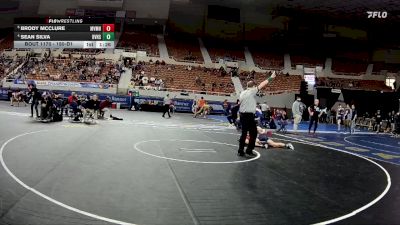 150-D1 Quarterfinal - Brody McClure, Mountain View (Mesa) High School vs Sean Silva, Desert Vista High School