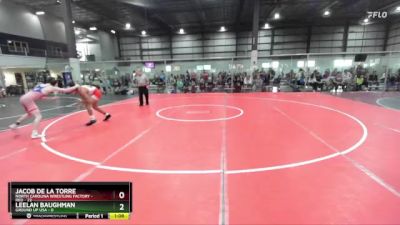 132 lbs Round 2 (4 Team) - Jacob De La Torre, NORTH CAROLINA WRESTLING FACTORY - RED vs Leelan Baughman, GROUND UP USA