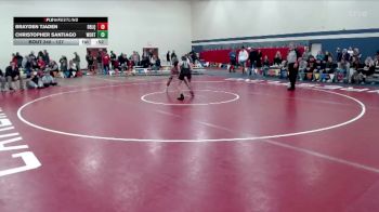 127 lbs Cons. Round 2 - Christopher Santiago, Worthington vs Brayden Tjaden, Dawson-Boyd - Lac Qui Parle - Montevideo United