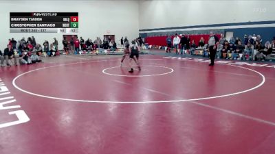 127 lbs Cons. Round 2 - Christopher Santiago, Worthington vs Brayden Tjaden, Dawson-Boyd - Lac Qui Parle - Montevideo United