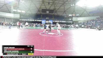 120 lbs Semifinal - Wade Bruhn, Enumclaw Yellow Jackets Wrestling Club vs Grayson Hanson, Mat Demon Wrestling Club