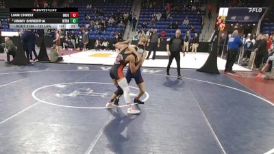 132 lbs Consi Of 8 #1 - Liam Christ, Brookline vs Jimmy Shrestha, Watertown