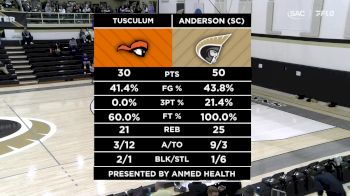 Replay: Tusculum vs Anderson (SC) | Jan 11 @ 12 PM