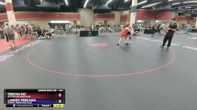 144 lbs Cons. Round 2 - Tristan Fay, 512 Outlaw Wrestling vs Landen Perilman, Global Wrestling Club