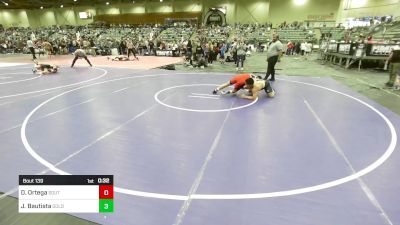 190 lbs 5th Place - David Ortega, South Reno WC vs Jacob Rex Bautista, Gold Rush Wrestling