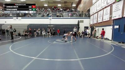 95 lbs Cons. Semi - Titan Kampe, Cougar Wrestling Club vs Jordan Ineck, Idaho Gold Wrestling Club
