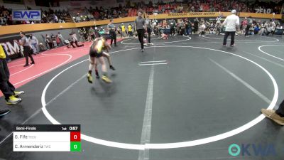 52 lbs Semifinal - Gray Fife, Tecumseh Youth Wrestling vs Connor Armendariz, Tuttle Wrestling Club