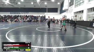 138 lbs Champ. Round 1 - Nick Khataie-Zadeh, Aliso Niguel vs Alejandro Navarro, Valencia (Valencia)