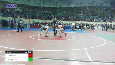 120 lbs Consi Of 16 #2 - Christian Gates, Duncan Middle School vs Chace Risley, Team Choctaw