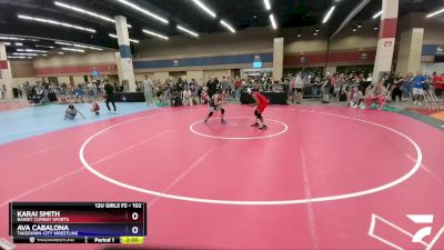 102 lbs Round 1 - Karai Smith, Bandit Combat Sports vs Ava Cabalona, Takedown-City Wrestling