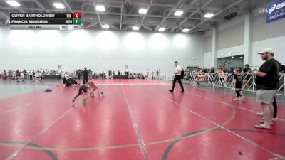56 lbs Rr Rnd 1 - Oliver Bartholomew, The 610 - EL vs Francis Ainsburg, Iron Faith Black - EL