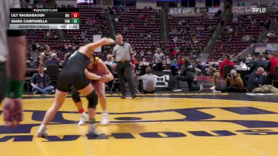 148 lbs Quarterfinal - Lily Raudabaugh, Big Spring-G vs Giada Campanella, Pine-Richland-G