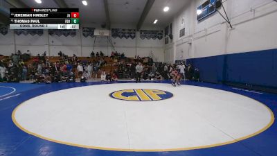 142 lbs Cons. Round 5 - Jeremiah Hinsley, Justin Garza vs Thomas Paul, Foothill