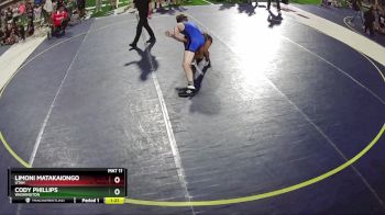 130 lbs Cons. Round 3 - Limoni Matakaiongo, Utah vs Cody Phillips, Washington