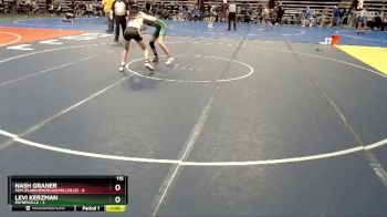 115 lbs Quarterfinals (8 Team) - Levi Kerzman, Paynesville vs Nash Graner, PEM (Plainview/Elgin/Millville)