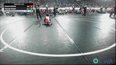 61 lbs Round Of 16 - Isaiah Brown, Elgin Wrestling vs Tracen Goins, G3 Grappling