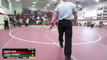 100 lbs 1st Place Match - Caitlyn Cline, LAWSON vs Kyndal Holderby, SMITHVILLE