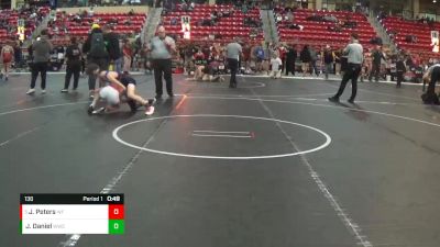 130 lbs Cons. Round 4 - Jaden Peters, Wrestling Factory vs Jason Daniel, WICHITA WRESTLING CLUB