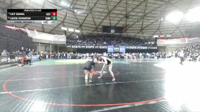 Girls 4A 130 lbs Cons. Round 3 - Lily Ganal, Lake Stevens (Girls) vs Lexie Johnson, Sumner (Girls)